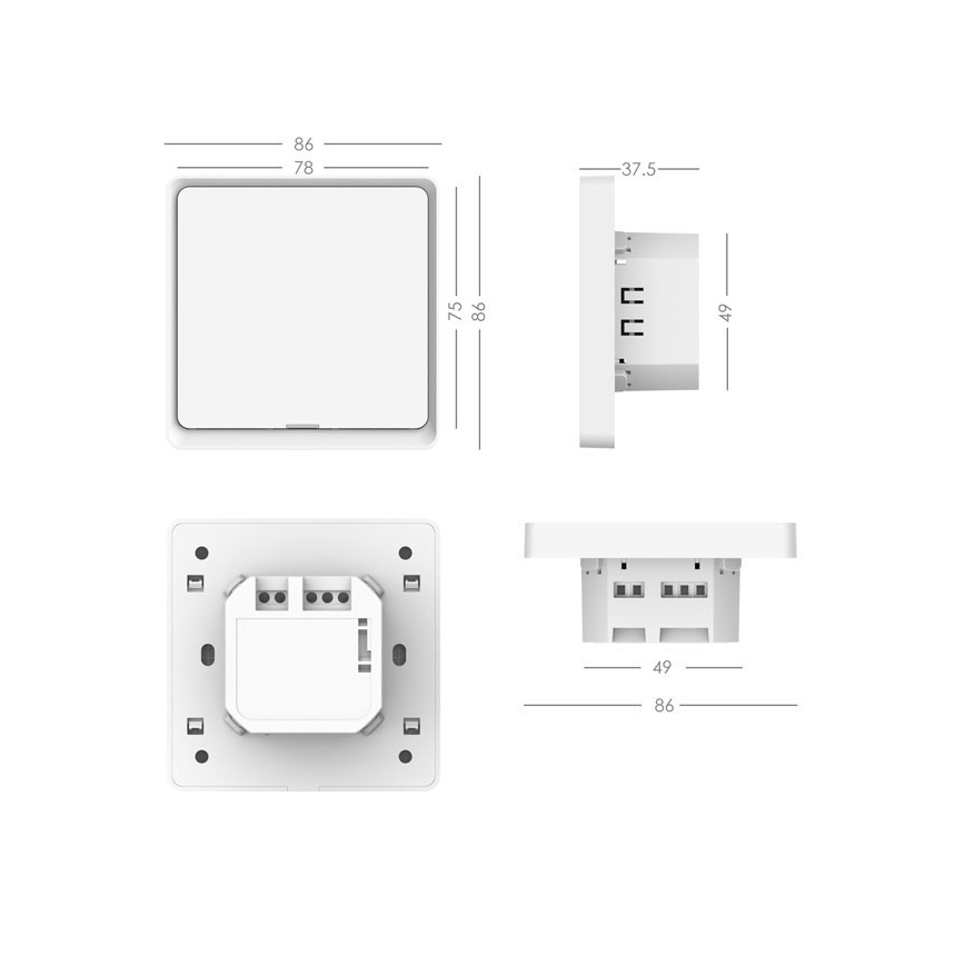 Immax NEO 07569L - Switch 1-painike SMART 230V Wi-Fi Tuya