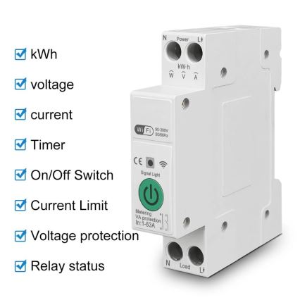 Immax NEO 07574L - Älykäs katkaisija 1-vaiheinen 1-63A Wi-Fi Tuya