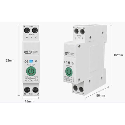 Immax NEO 07574L - Älykäs katkaisija 1-vaiheinen 1-63A Wi-Fi Tuya