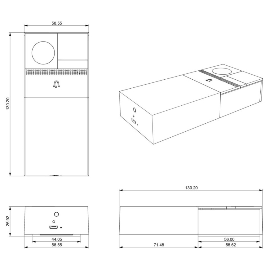 Immax NEO 07728L - Video-ovikello NEO LITE Smart Wi -Fi Tuya IP54