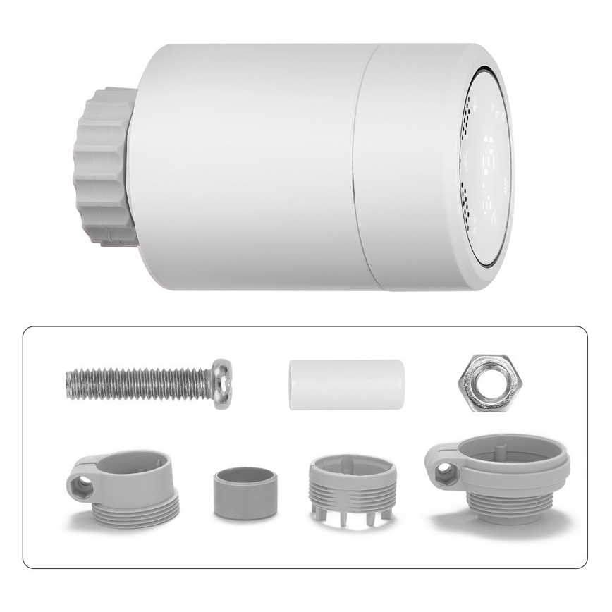 Immax NEO 07732A - SETTI 3x Termostaattinen pää 2xAA/3V Tuya