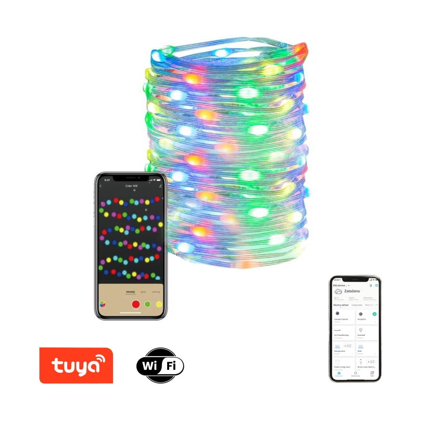 Immax NEO 07735L - LED RGB Himmennettävä ulko nauha NEO LITE LED/7,2W/230V 10 m IP44 Wi-Fi Tuya