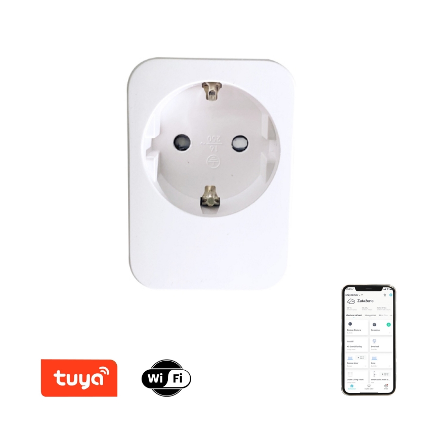 Immax NEO 07761L - Älykäs pistorasia NEO LITE 3680W/230V/16A Wi-Fi Tuya SCHUKO