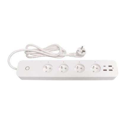 Immax NEO 07771L- Jatkojohto NEO LITE Smart 4AC+3xUSB+1xUSB C Wi-Fi Tuya
