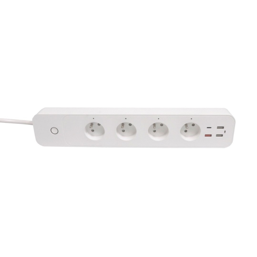 Immax NEO 07771L- Jatkojohto NEO LITE Smart 4AC+3xUSB+1xUSB C Wi-Fi Tuya