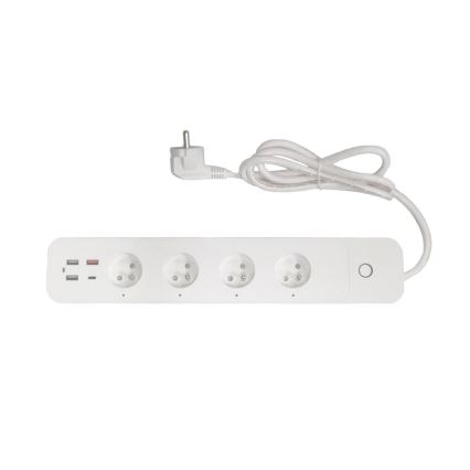 Immax NEO 07771L- Jatkojohto NEO LITE Smart 4AC+3xUSB+1xUSB C Wi-Fi Tuya