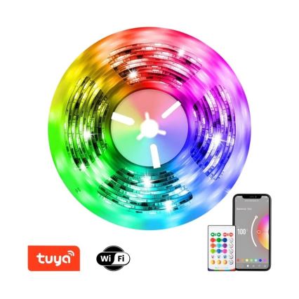 Immax NEO 07775L - LED RGB+CCT Himmennettävä nauha NEO LITE LED/48W/230V 10 m IP65 MUSIC Wi-Fi Tuya + kauko-ohjaus