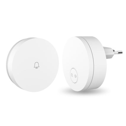 Immax NEO 07780L - Langattoman ovikellon vaihtopainike IP55 Wi-Fi Tuya valkoinen