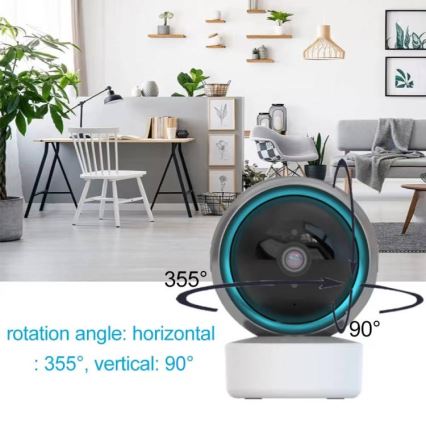 Immax NEO 07781L  - Smart sisätila kamera anturilla EYE NEO LITE 355° P/T 5MP Wi-Fi Tuya