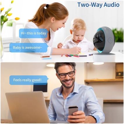 Immax NEO 07781L  - Smart sisätila kamera anturilla EYE NEO LITE 355° P/T 5MP Wi-Fi Tuya