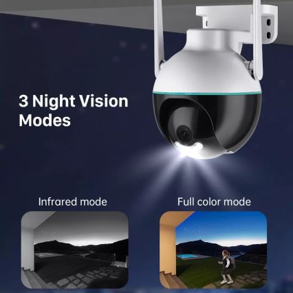 Immax NEO 07782L - Älykäs ulkokamera anturilla BALL 355° P/T 4MP IP65 Wi-Fi Tuya