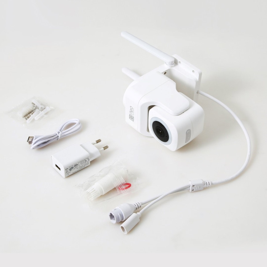 Immax NEO 07793L - Älykäs ulkokamera anturilla CUBE 4MP 5V IP65 Wi-Fi Tuya