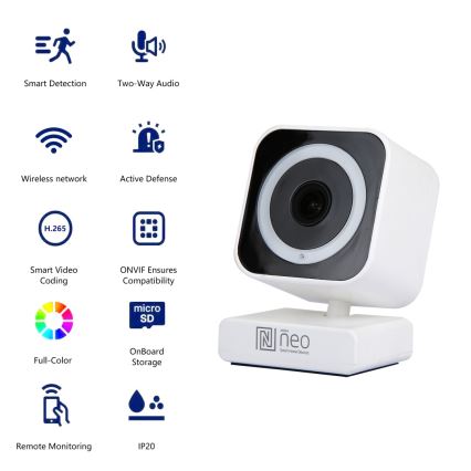 Immax NEO 07796L-Älykäs sisätila kamera anturilla LITTLE CUBE 3MP 5V Wi-Fi Tuya