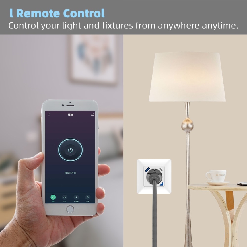Immax NEO 07801L - Älykäs pistoke 16A/230V + 1xUSB-A+1xUSB C Tuya