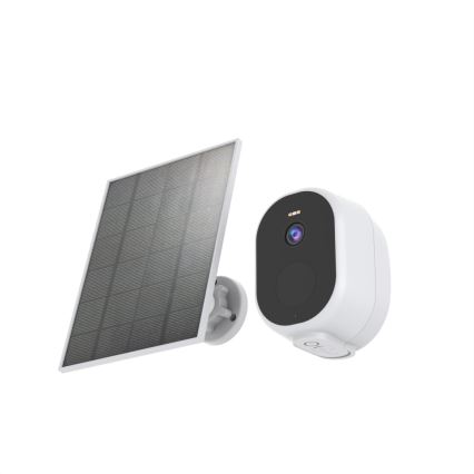 Immax NEO 07802L - Älykäs ulkokäyttöön tarkoitettu aurinkokamera anturilla BARREL 5000mAh Wi-Fi Tuya IP65