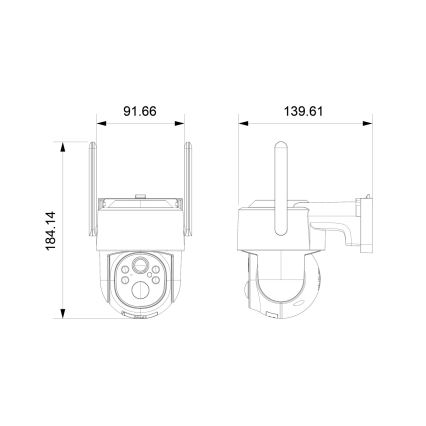 Immax NEO 07804L - Älykäs ulkokäyttöön tarkoitettu aurinkokamera anturilla 9000 mAh Wi-Fi Tuya IP65