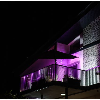 LED RGB+CCT Himmennettävä ulko ketju SEPPELE 15xLED/1W/230V 15m Wi-Fi Tuya IP65 + kauko-ohjaus