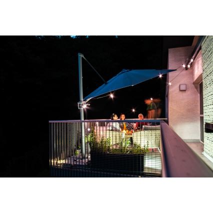 LED RGB+CCT Himmennettävä ulko ketju SEPPELE 15xLED/1W/230V 15m Wi-Fi Tuya IP65 + kauko-ohjaus