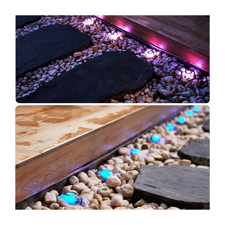 Immax NEO 07905L - LED RGB Himmennettävä aurinkokennolamppu ESTRELAS 8xLED/0,25W/5V IP65 Tuya