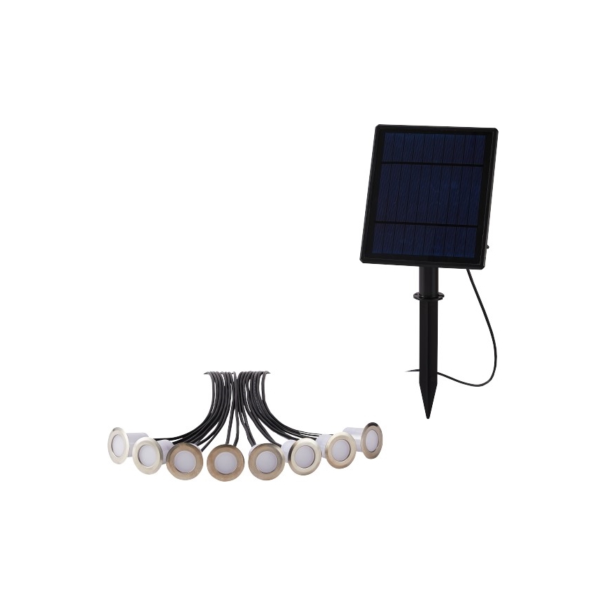 Immax NEO 07905L - LED RGB Himmennettävä aurinkokennolamppu ESTRELAS 8xLED/0,25W/5V IP65 Tuya