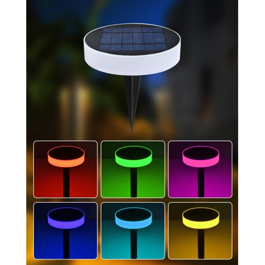 Immax NEO 07910L - LED RGB Himmennettävä aurinkokennovalo anturilla NEO LITE LED/1W/5V pyöreä IP54 Tuya