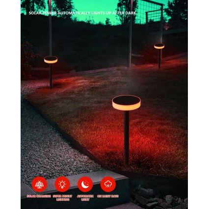 Immax NEO 07910L - LED RGB Himmennettävä aurinkokennovalo anturilla NEO LITE LED/1W/5V pyöreä IP54 Tuya