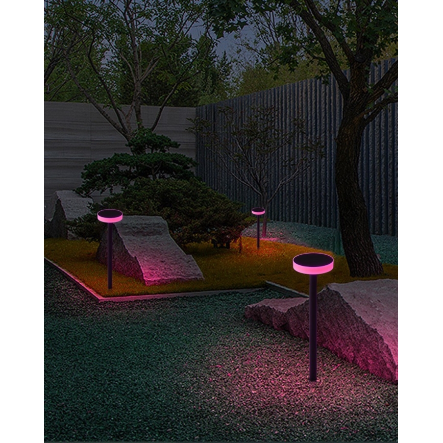 Immax NEO 07910L - LED RGB Himmennettävä aurinkokennovalo anturilla NEO LITE LED/1W/5V pyöreä IP54 Tuya