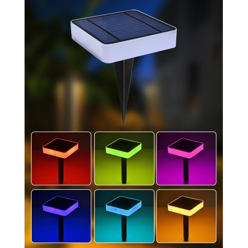 Immax NEO 07911L - LED RGB Himmennettävä aurinkokennovalo anturilla NEO LITE LED/1W/5V kulmikas IP54 Tuya