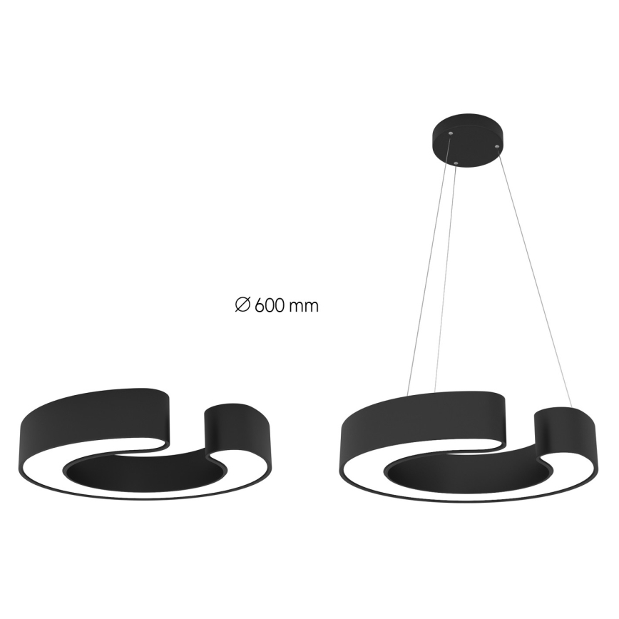 Immax NEO 7134 - LED SMART Himmennettävä kattokruunu johdossa CÉČKO LED/43W/230V + kauko-ohjaus 60 cm Tuya ZigBee