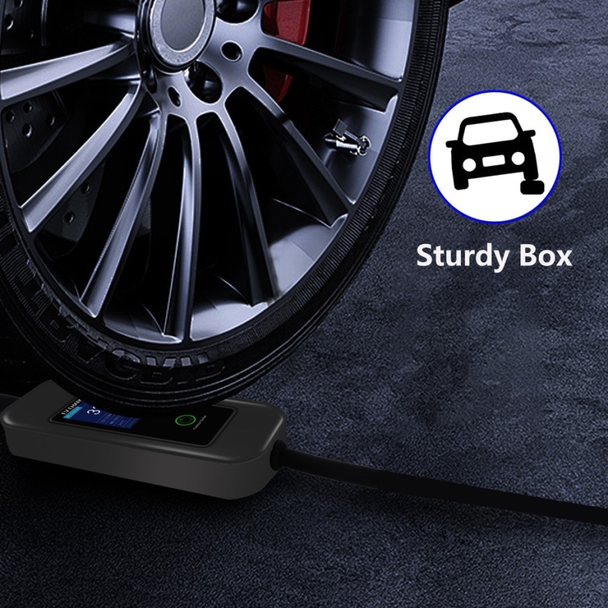 Immax - EV matkalatauspiste sähköautoille AC Type 2 32A/380V 22kW + pistoke 230V 5m Wi-Fi Tuya