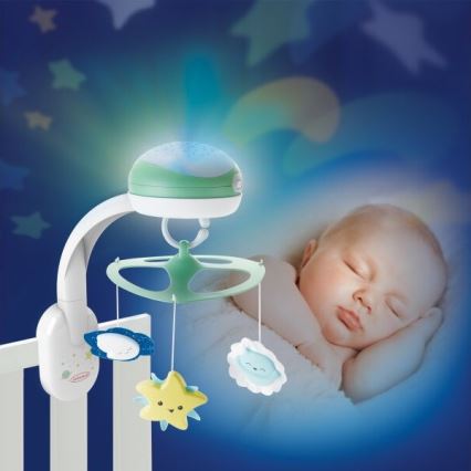 Infantino - Pinnasänky mobile kanssa melody 3in1 3xAA vihreä
