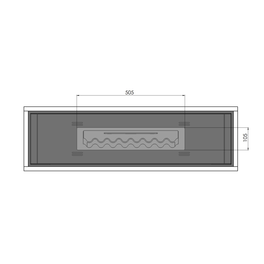 InFire - BIO takka 100x47 cm 3kW teollinen