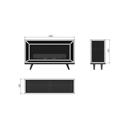 InFire - BIO takka 100x47 cm 3kW teollinen