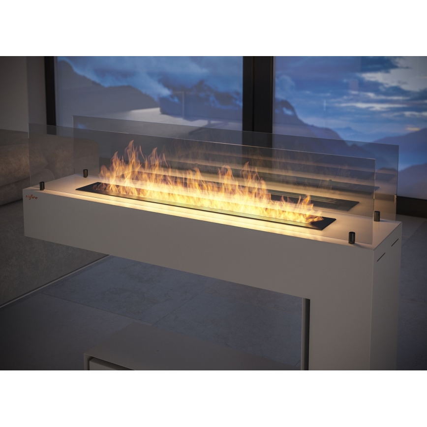 InFire - BIO takka 110x85,5 cm 3kW valkoinen