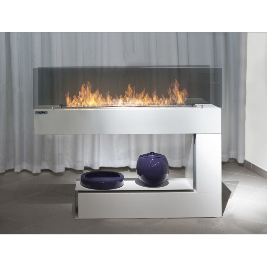 InFire - BIO takka 110x85,5 cm 3kW valkoinen