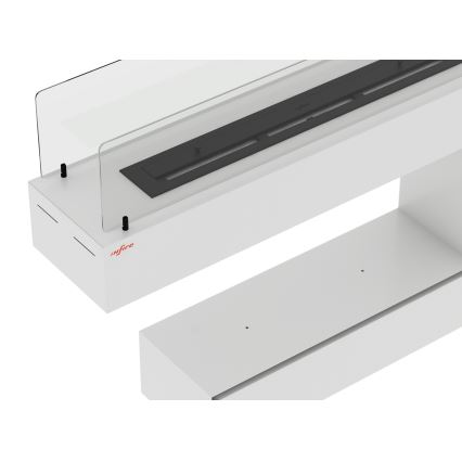 InFire - BIO takka 110x85,5 cm 3kW valkoinen