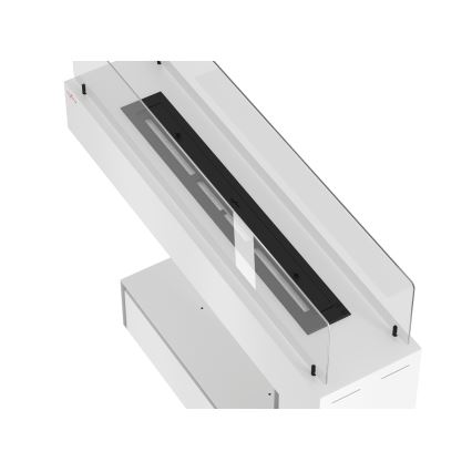 InFire - BIO takka 110x85,5 cm 3kW valkoinen