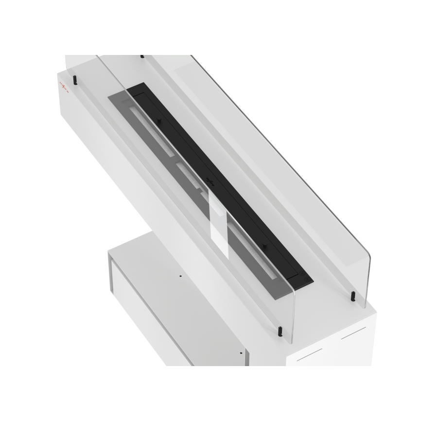 InFire - BIO takka 110x85,5 cm 3kW valkoinen