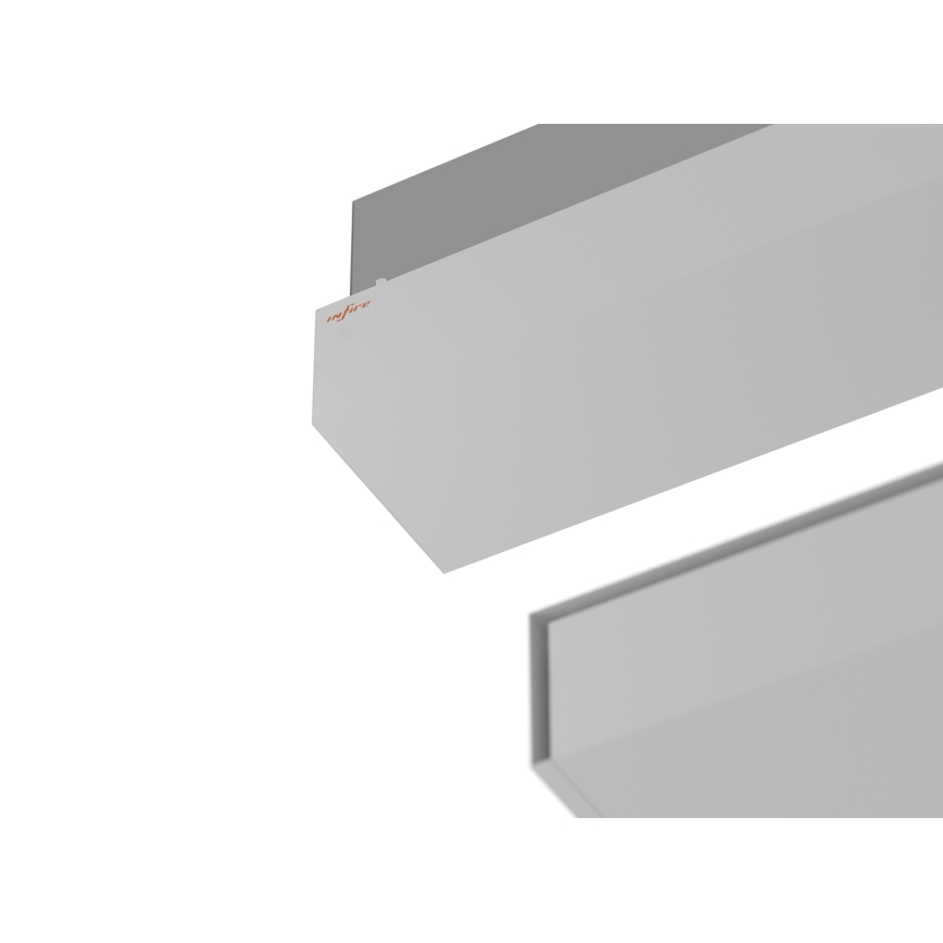 InFire - BIO takka 110x85,5 cm 3kW valkoinen
