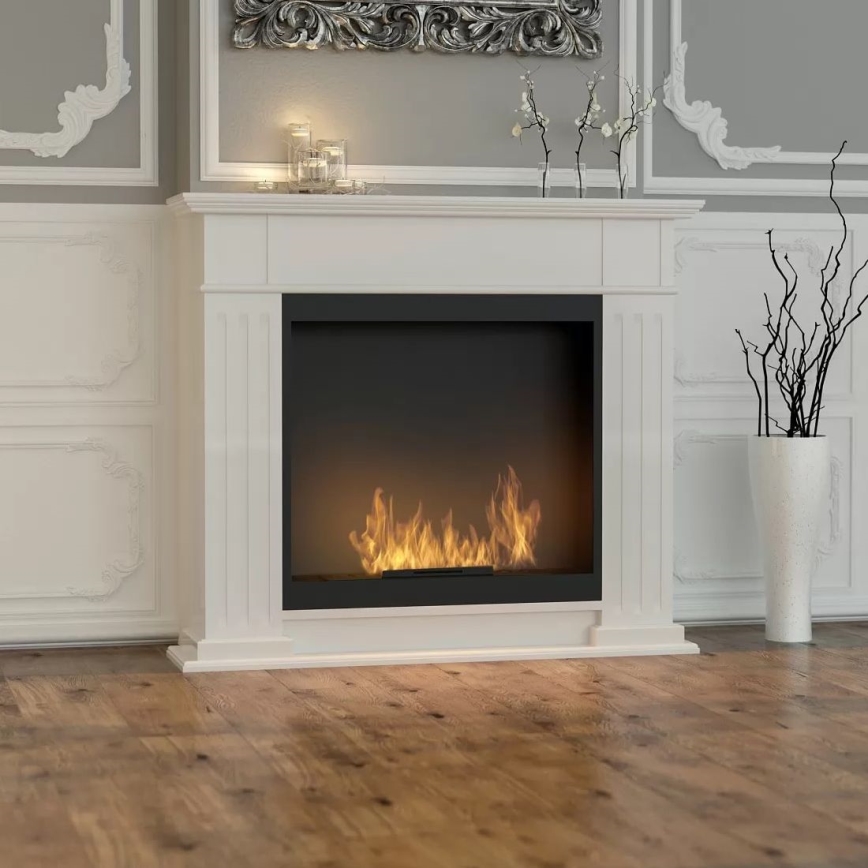 InFire - BIO takka 115x100 cm 3kW valkoinen