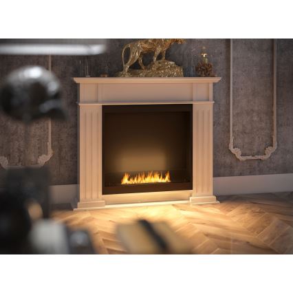 InFire - BIO takka 115x100 cm 3kW valkoinen
