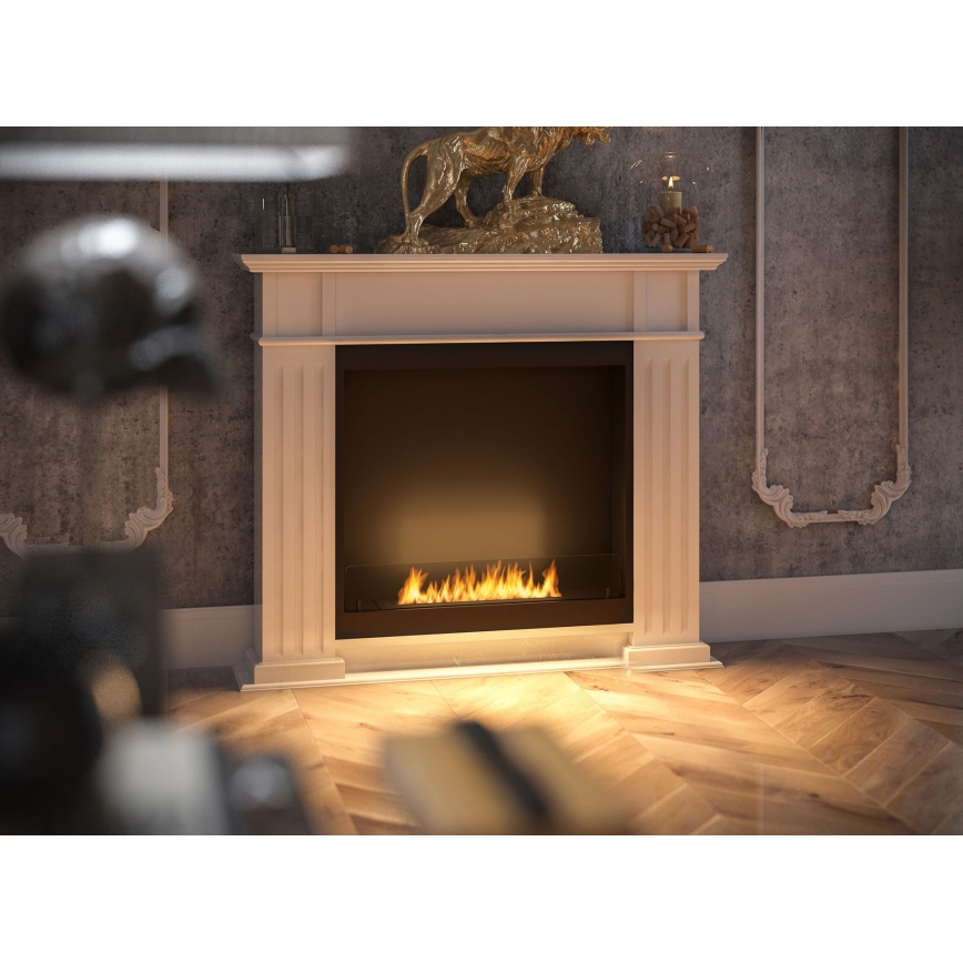 InFire - BIO takka 115x100 cm 3kW valkoinen