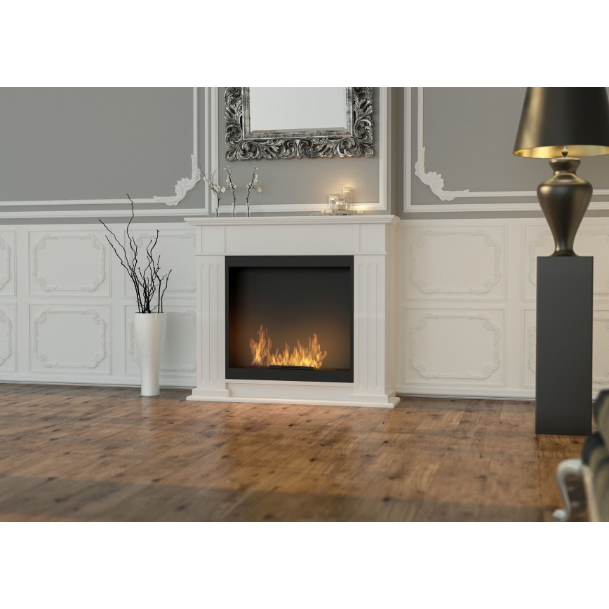 InFire - BIO takka 115x100 cm 3kW valkoinen