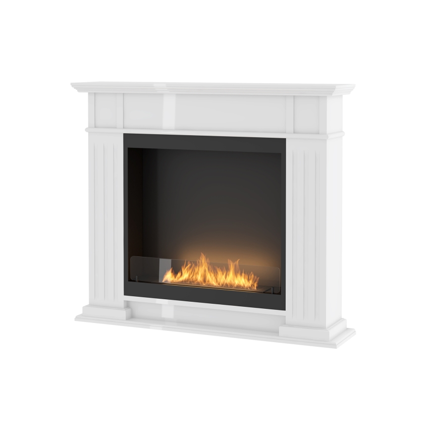 InFire - BIO takka 115x100 cm 3kW valkoinen
