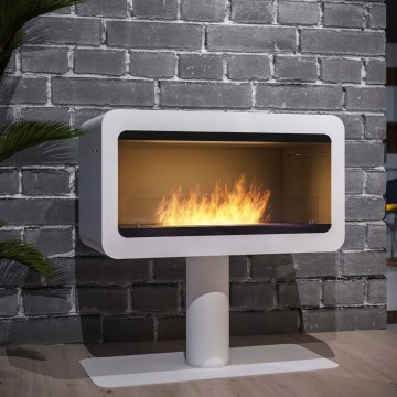 InFire - BIO takka 82,5x78 cm 3kW valkoinen