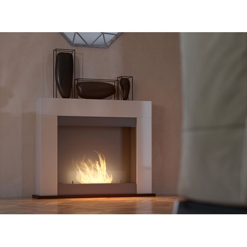 InFire - BIO takka 87,5x110 cm 3kW valkoinen