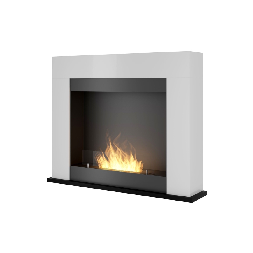 InFire - BIO takka 87,5x110 cm 3kW valkoinen