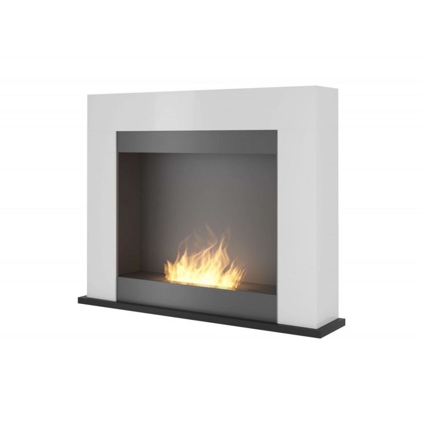 InFire - BIO takka 87,5x110 cm 3kW valkoinen
