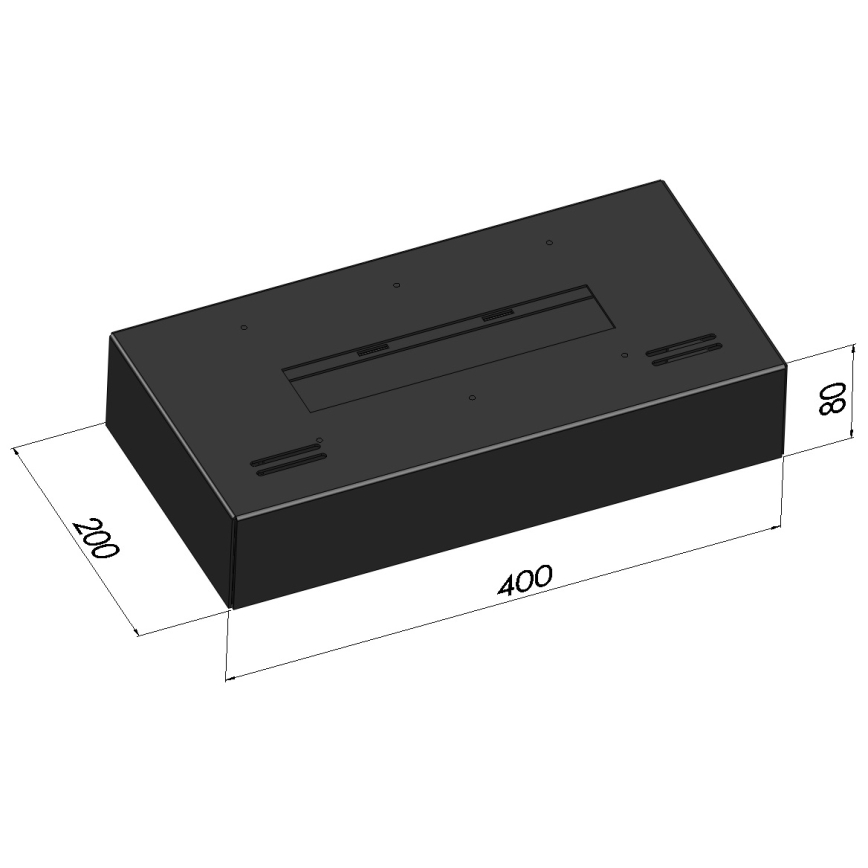 InFire - BIO takka 8x40 cm 3kW musta