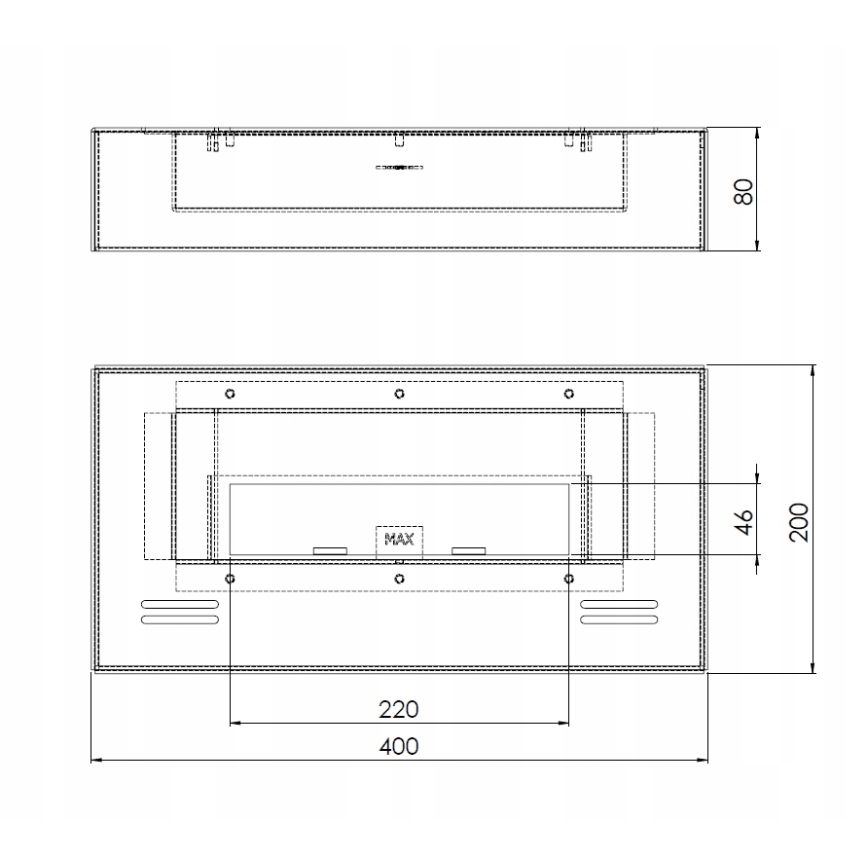 InFire - BIO takka 8x40 cm 3kW musta